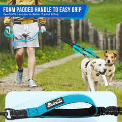Lukovee padded handles provide comfortable grip for two dogs