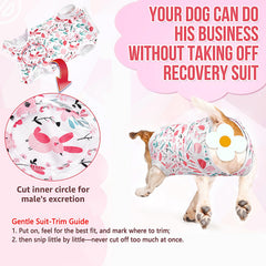 Lukovee Recovery Suit dog bathroom-access enables potty breaks without removal.