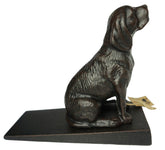 Lulu Decor cast-iron dog door stopper close-up showcases rugged texture and craftsmanship.