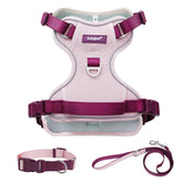 LULUPET no-pull harness pink small, front view for comfortable, controlled walks