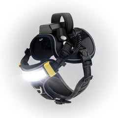 Lumi One LED dog harness with 1000-lumen light provides standout visibility outdoors.