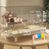 LummiPlay 9-in-1 hamster cage front view with clear acrylic for easy monitoring.