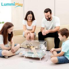 LummiPlay acrylic habitat ventilation holes promote comfortable airflow.