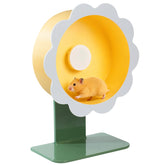 LummiPlay hamster wheel in yellow offers quiet running and daily exercise.