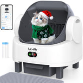 LUODIER self-cleaning litter box open-top view highlighting easy-access design for multi-cat homes