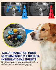 Lupar dog agility cones nest for compact storage after practice sessions.