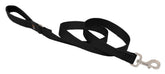 Lupine dog leash 1in black 6-foot with padded handle for comfortable control.