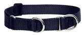 LupinePet Basics martingale collar in black offers secure daily walks and training control.
