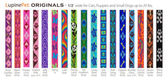LupinePet Originals Turtle Reef strap-detail image highlights edge-turned stitching protects fur.