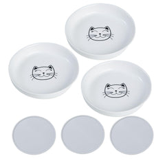 Lusifaco shallow cat bowls, 5-9 inch wide, whisker-friendly dining.