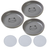 Lusifaco shallow cat bowls wide 5.9 inches for whisker-friendly feeding