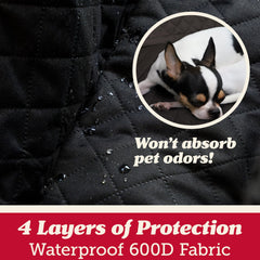 Lusso Gear dog seat cover front pack anchors shows anti-slip backing