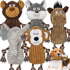 Luudoogs five pack large dog squeaky toys Monkey provide engaging playtime for energetic dogs