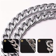 Luxury Flat Chain Training Collar O-rings attachment enables secure leash connections