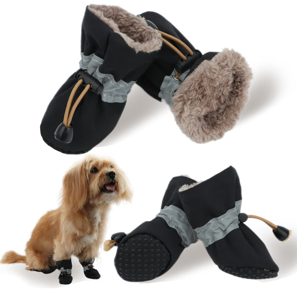 LUZGAT dog snow boots packaging highlights easy purchase for winter paw protection.