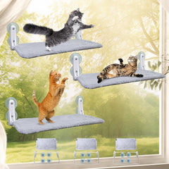 L&W BROS 3Pc Window Perch supports up to 50 lb with strong suction.