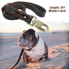 LWBMG leather dog leash for large dogs supports confident training.