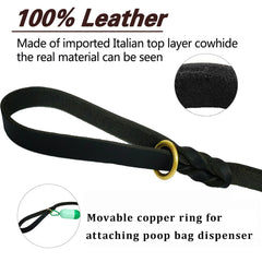 LWBMG pure copper hook leash close-up demonstrates durable hardware for secure attachment.