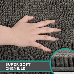 LWYYQB non-slip backing keeps the mat in place on clean floors.