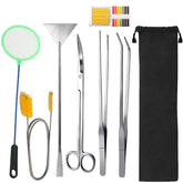 Lxiyu 7 in 1 straight tweezer for precise plant trimming in aquariums
