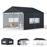 LYBOSH kennel cover 10x10x7 full coverage shields your dog from rain and wind