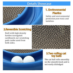 LYCTDD blue ball track in action delivering unpredictable paw-driven play