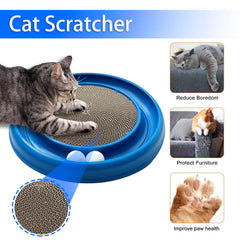 LYCTDD interactive cat ball track scratching pad with replaceable surface