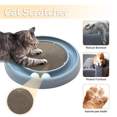 LYCTDD round cat scratcher base grey provides a satisfying surface for scratching and exercise