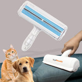 LyfNeeds reusable pet hair remover roller on furniture for quick fur removal.