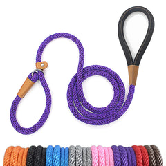 Lynxking 8ft dog leash slip lead braided nylon for secure outdoor walks.