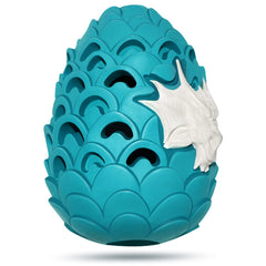 M.C.works Dragon Egg dog toy blue for powerful chewers and fetch play