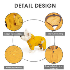 Mabawa waterproof dog jacket with TPU coating resists wind.