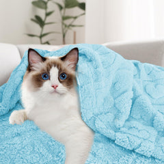MACEVIA warm cozy plush dog blanket for seasonal warmth without overheating.