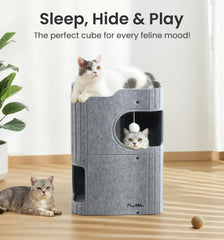 Made4Pets cat house dual-entrances invite easy access for multi-cat homes and interactive play