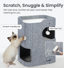 Made4Pets cat house scratch-resistant-felt preserves the surface for longer-lasting shelter and lounging