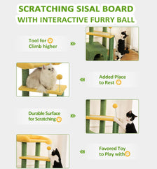 Made4Pets cat tree base shows a strengthened bottom for stable climbing and jumping.