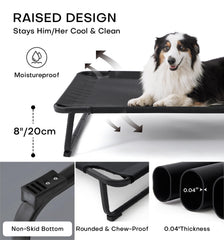 MADE 4 PETS chew-resistant-frame-closeup highlights durable rust-resistant steel for daily lounging