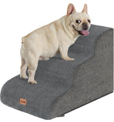 MADE 4 PETS dog stairs 3-step foam shows gentle climb for small dogs