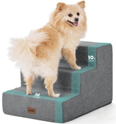 Made4Pets dog stairs side view demonstrates easy sofa access for small dogs.