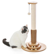MADE 4 PETS premium sisal scratching post close-up showing natural texture for claw maintenance