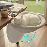 Magic Palm cat desk bed folded lift view showing easy setup and space saving