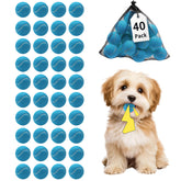 Magicorange 40-pack 1.5-inch blue tennis balls attract dogs for interactive play.