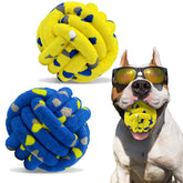 Magicorange dog balls blue-yellow two-pack boosts playtime with bright contrast and strong bounce.