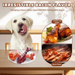 Magicorange chicken leg design dog chew toy close-up with realistic shape for engaging play.