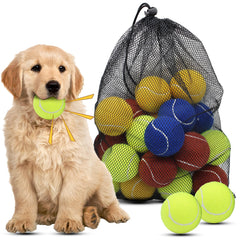 Magicorange dog tennis ball 2.5-inch front view with bright colors for quick pickup.
