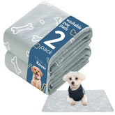 Magik & Kover washable pee pad flat lay showing soft, breathable fabric and 19x30 size.