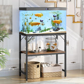 MAHANCRIS 20-gallon stand top view showing sturdy frame supports a secure aquarium.