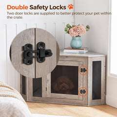 MAHANCRIS Corner Dog Crate Top Capacity showcases 220 lb top surface load