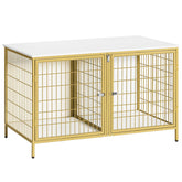 MAHANCRIS dog crate furniture two-dog setup for space efficiency