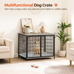 MAHANCRIS dog kennel double doors front view for easy interaction